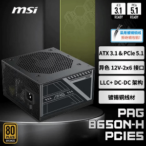 PAG B650N-H PCIE5   额定650W  铜牌直出  黑色