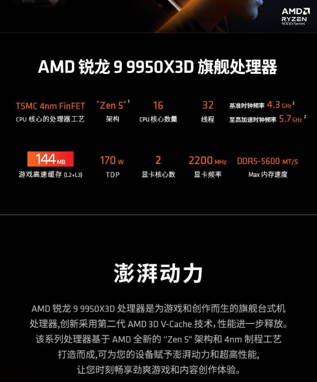 Amd R9 Cpu AMD R9-9950X3D散 - CPU详情